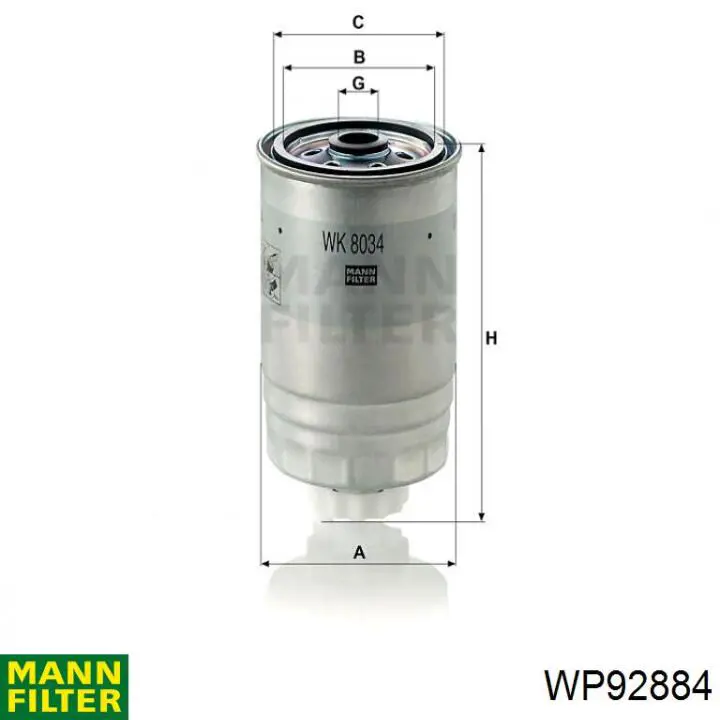Filtro de aceite Mann-Filter WP92884 precio, desde 10,30 EUR