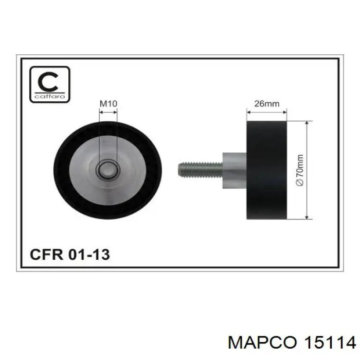 15114 Mapco freno de disco delantero