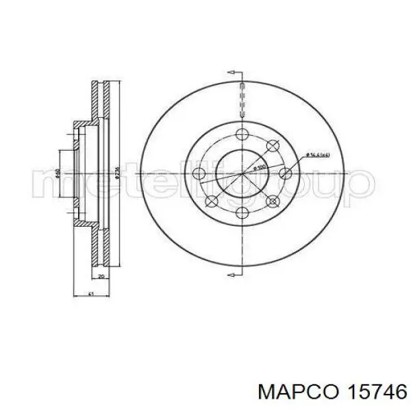 Freno de disco delantero Opel Astra 51, 52, F35, M35