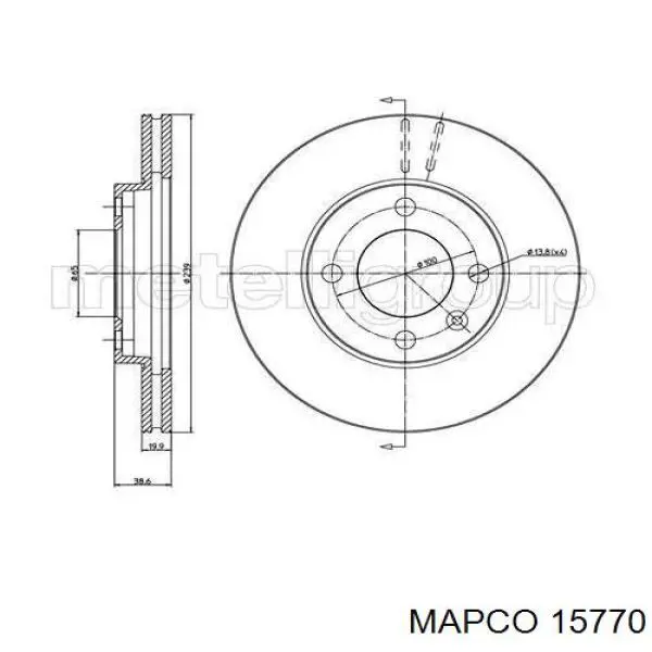 Comprar 15770 Mapco Freno de disco delantero