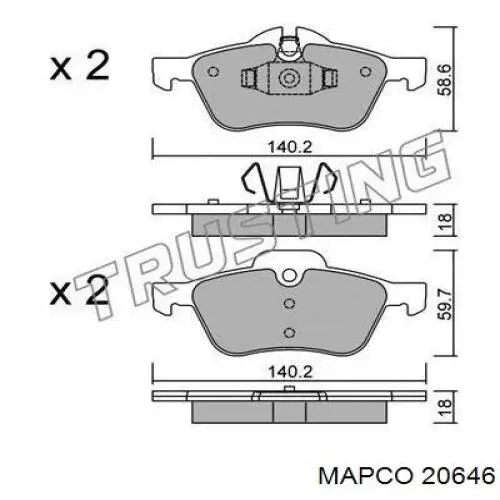 20646 Mapco amortiguador delantero derecho