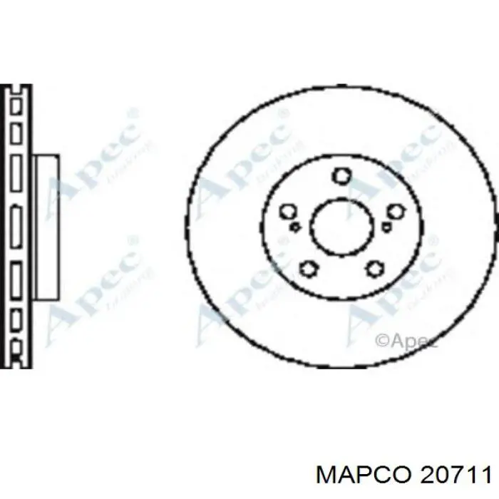 20711 Mapco Amortiguador eje delantero derecha