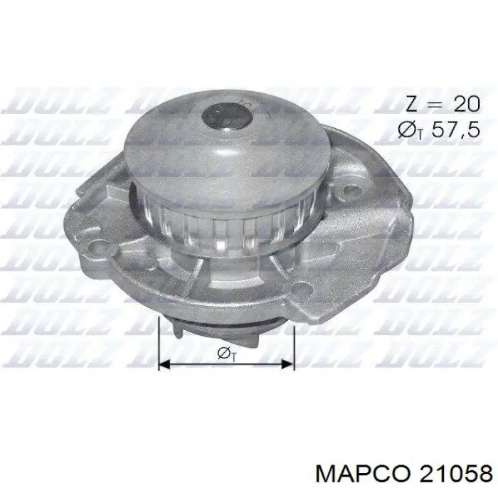 21058 Mapco bomba de agua