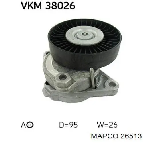 Cubo de rueda trasero 26513 Mapco
