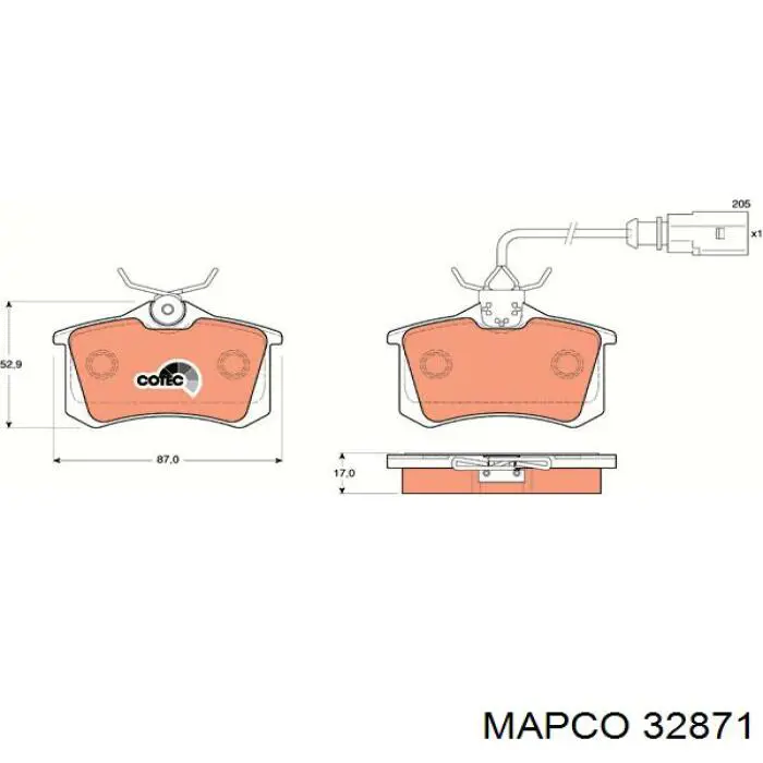 32871 Mapco almohadilla de tope, suspensión trasera