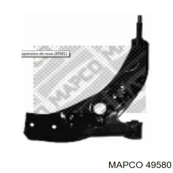 49580 Mapco barra oscilante, suspensión de ruedas delantera, inferior izquierda