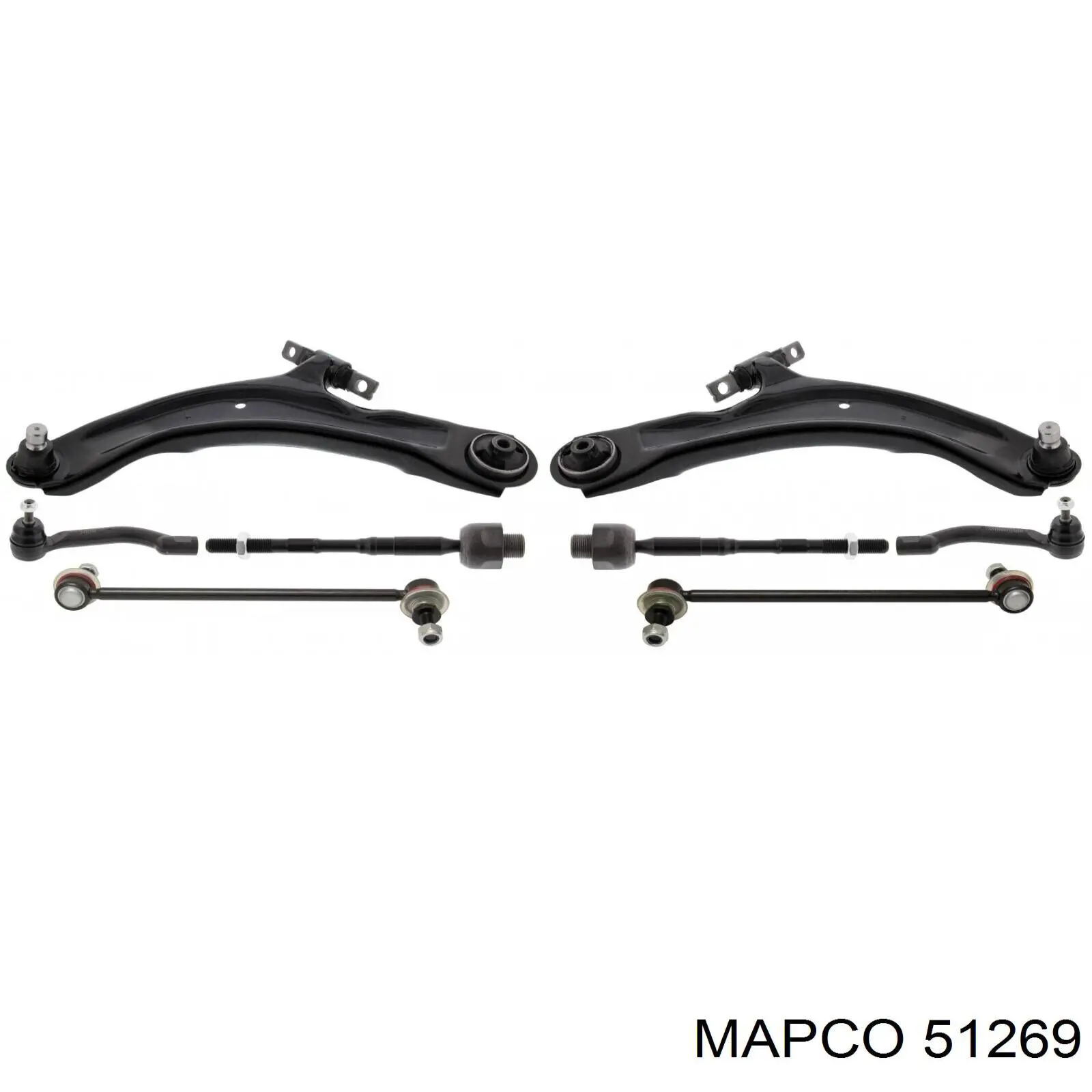 Brazo inferior derecho de la suspensión delantera 51269 Mapco