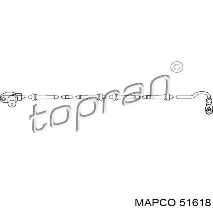 51618 Mapco brazo suspension inferior trasero izquierdo/derecho