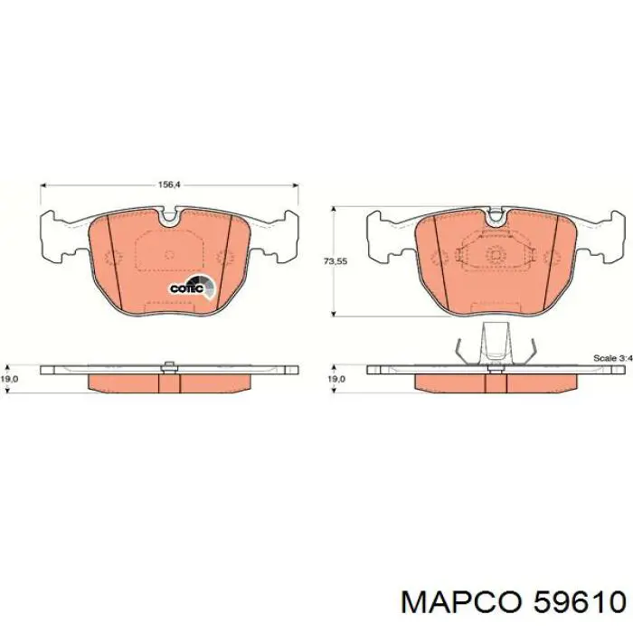 59610 Mapco Barra de direccion coche