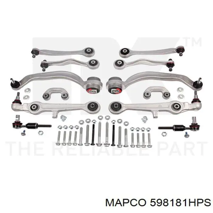 598181HPS Mapco kit de brazo de suspension delantera