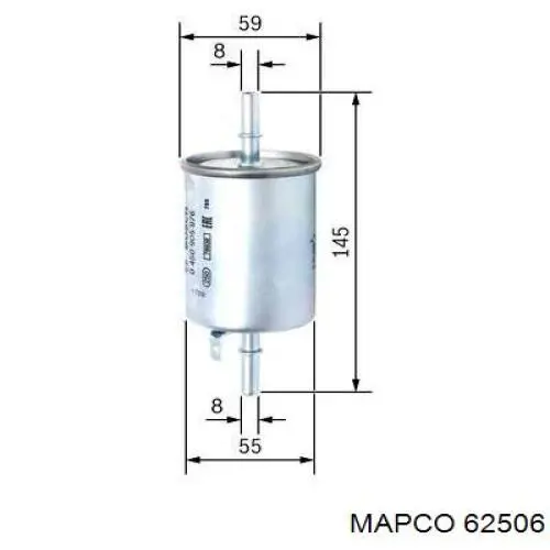 Filtro combustible Chevrolet Aveo 2 T250, T255