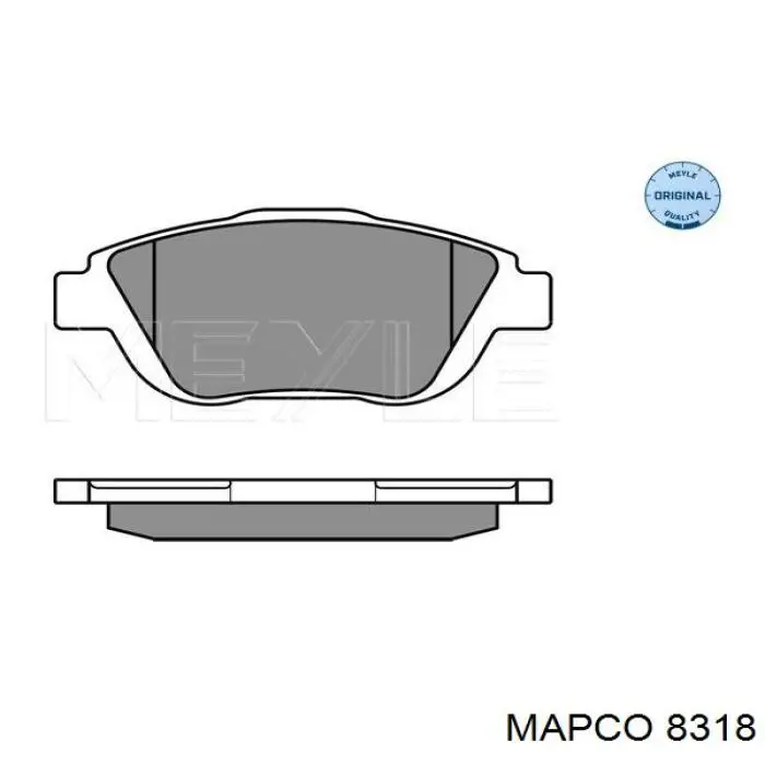 8318 Mapco Zapatas de freno de tambor traseras