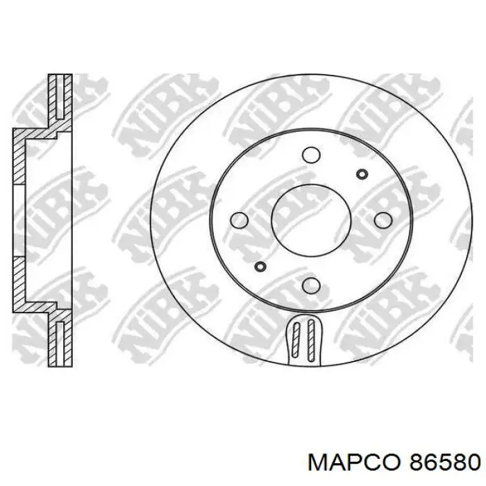 86580 Mapco sensor abs delantero izquierdo