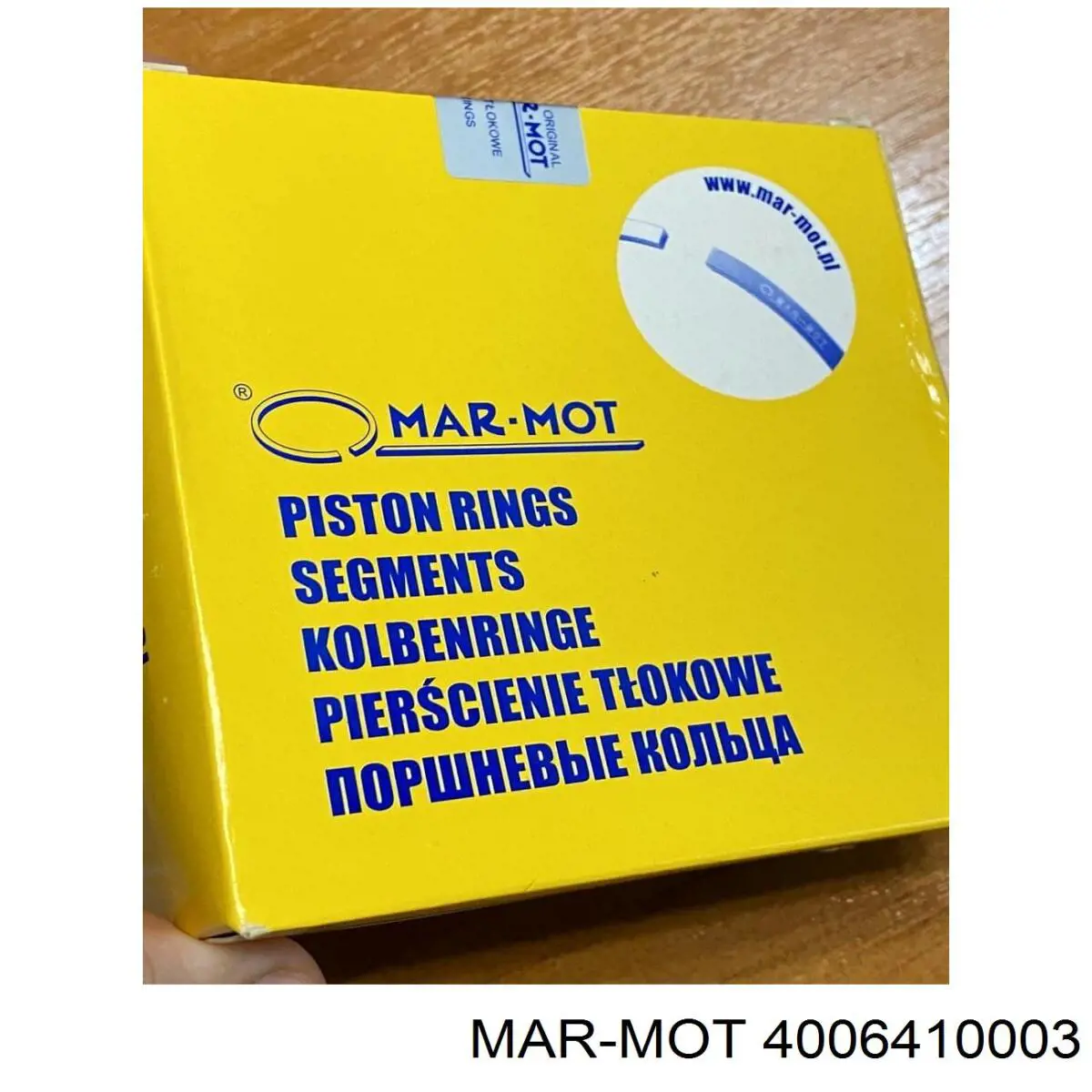 4.0064.100.03 Mar-mot juego de aros de pistón para 1 cilindro, cota de reparación +1,00 mm