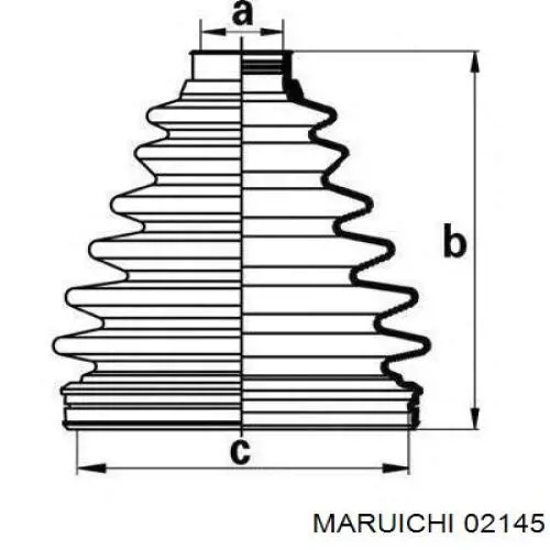 02145 Maruichi-156 Fuelle transmisión delantero exterior