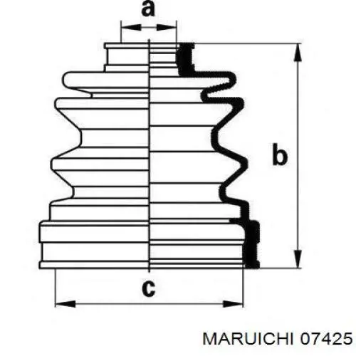 Fuelle, palier delantero exterior Maruichi-156 07425 precio, desde 9,89 EUR