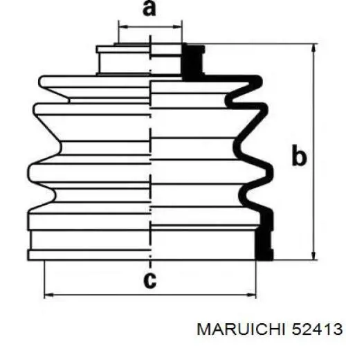 52413 Maruichi-156 Fuelle transmisión delantero exterior