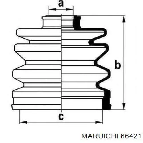 66421 Maruichi-156 Fuelle transmisión delantero exterior