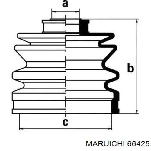66425 Maruichi-156 Fuelle transmisión delantero exterior