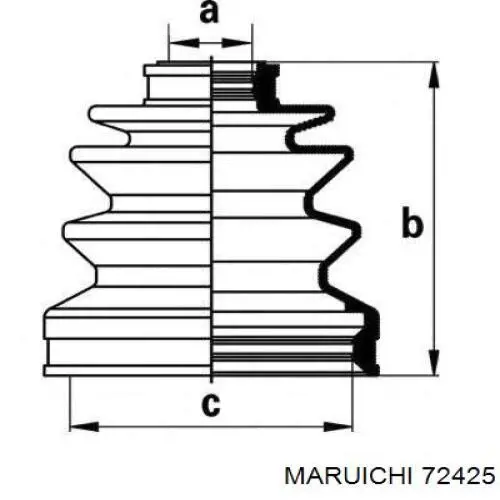 Fuelle de palier delantero exterior 72425 Maruichi-156