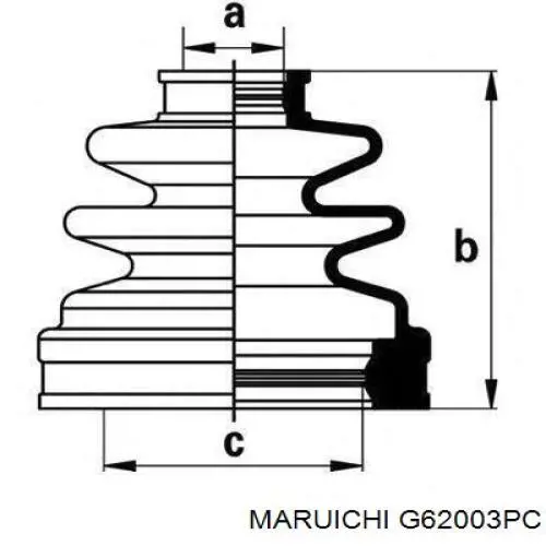 Fuelle, árbol de transmisión delantero interior Toyota Corolla E12