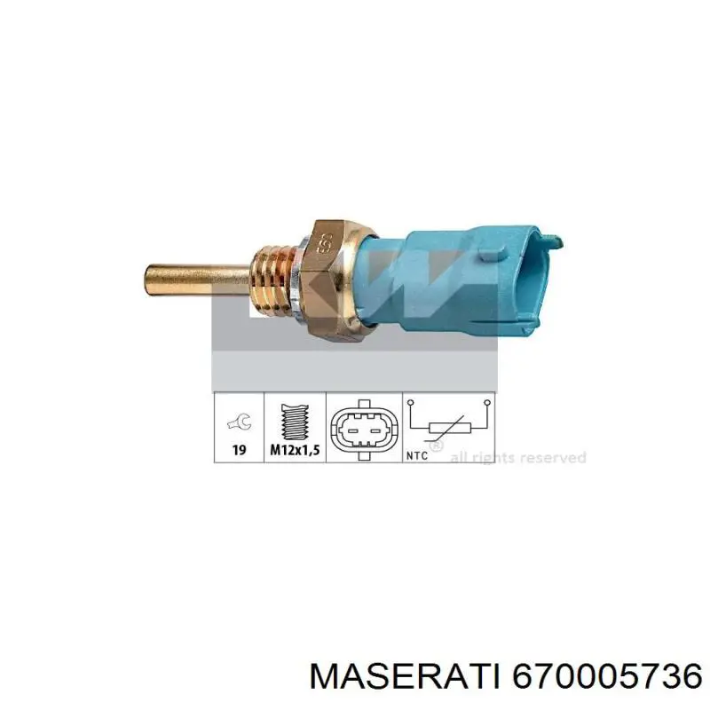 Sensor de temperatura del refrigerante Chevrolet Cruze J300