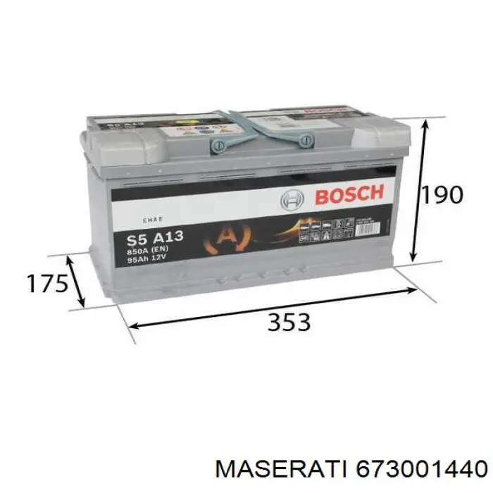 Batería 673001440 Maserati