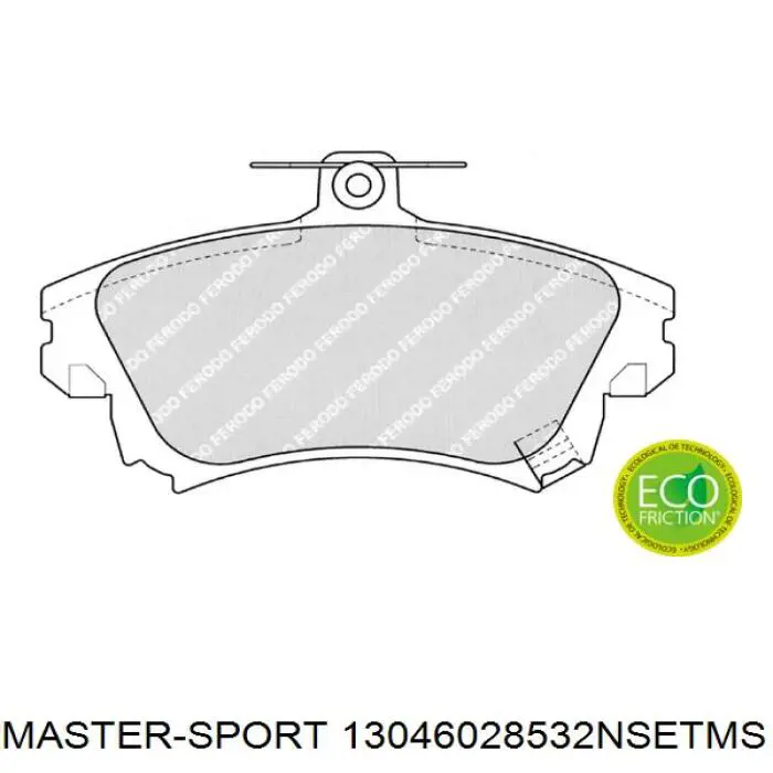 13046028532NSETMS Master-sport pastillas de freno delanteras