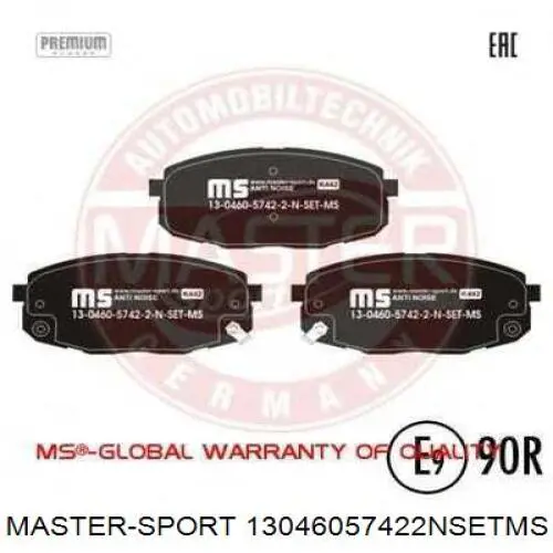 13046057422NSETMS Master-sport pastillas de freno delanteras