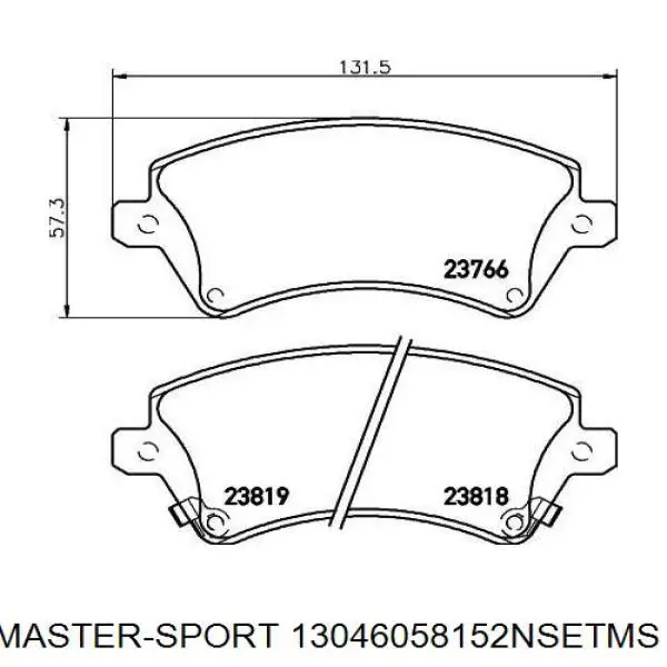 13046058152NSETMS Master-sport pastillas de freno delanteras