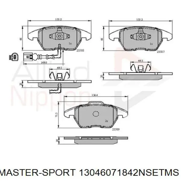 Pastillas de freno delanteras Seat Leon 2 1P1