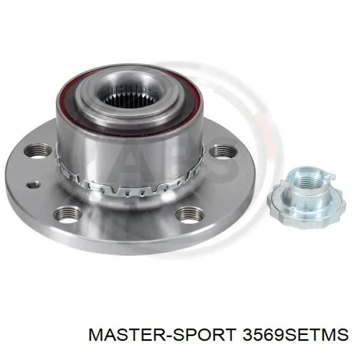 3569SETMS Master-sport cubo de rueda delantero