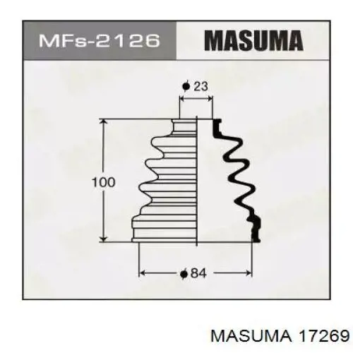 17269 Masuma fuelle, árbol de transmisión delantero exterior