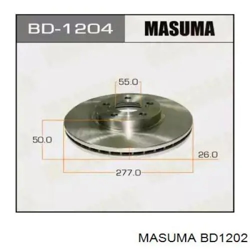 BD1202 Masuma disco de freno delantero