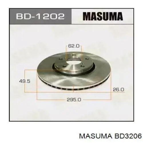 BD3206 Masuma freno de disco delantero