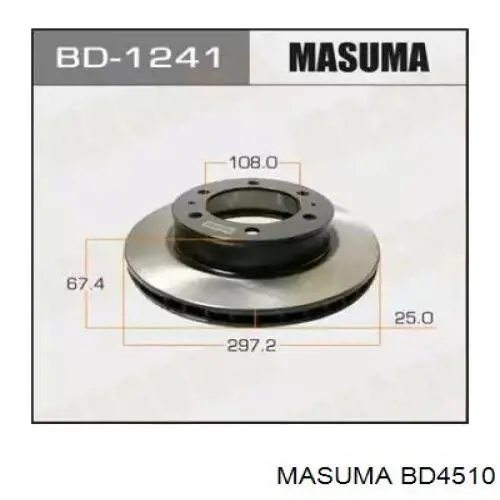 Disco de freno BD4510 Masuma