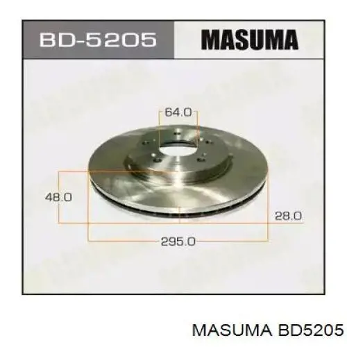 Frenos delanteros Masuma BD5205 precio, desde 54,63 EUR