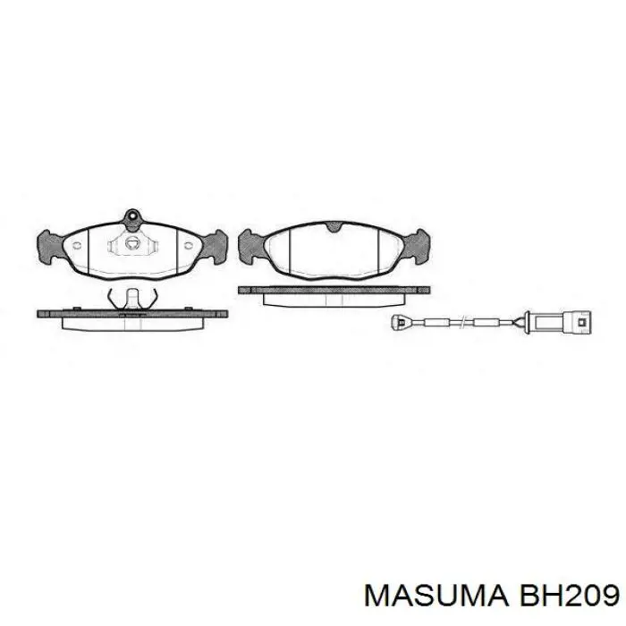 BH209 Masuma tubo flexible de frenos trasero