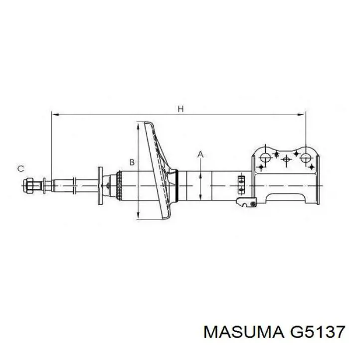 G5137 Masuma amortiguador trasero derecho