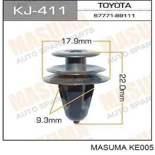 KE005 Masuma clips de fijación de moldura de puerta