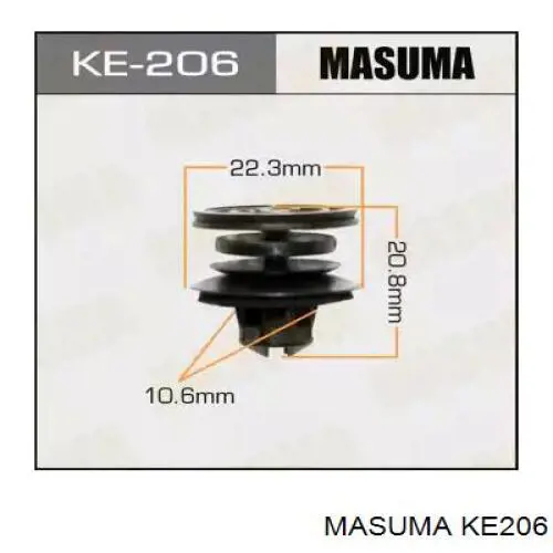 KE206 Masuma Clips de fijación para panel de puerta