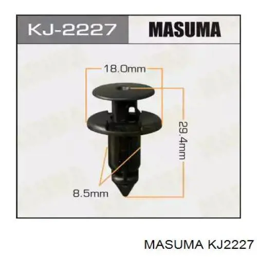 KJ2227 Masuma clip, tubuladura de sujeción, alféizar de la puerta