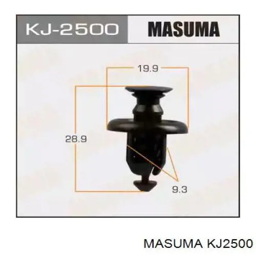 KJ2500 Masuma clip de protección inferior