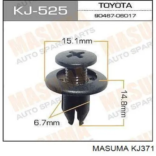 KJ371 Masuma clips de fijación de pasaruedas de aleta delantera