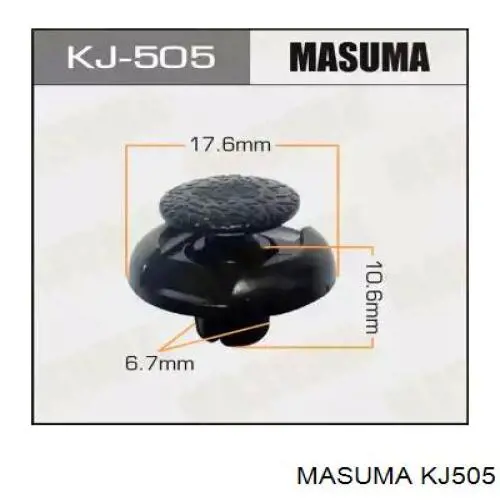 KJ505 Masuma clips de fijación de pasaruedas de aleta delantera