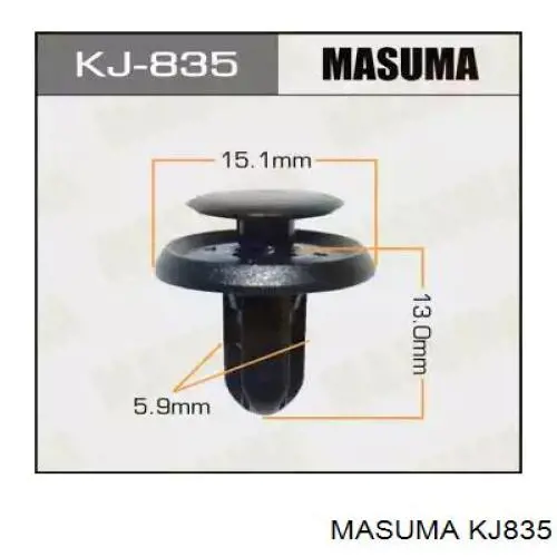 KJ835 Masuma clips de fijación de parachoques trasero