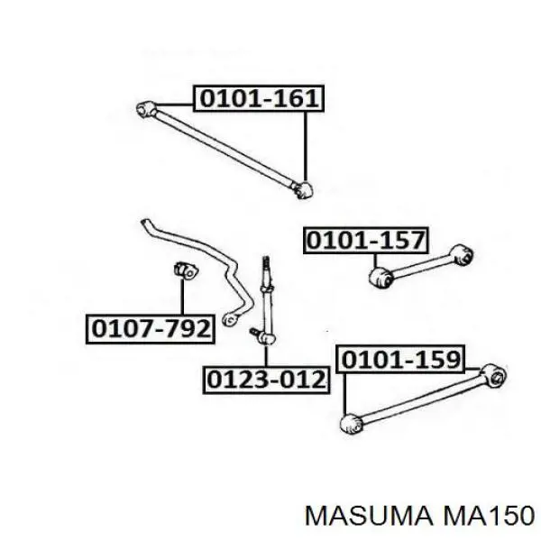 Barra oscilante, suspensión de ruedas, eje trasero para Toyota 4Runner (GRN21, UZN21)