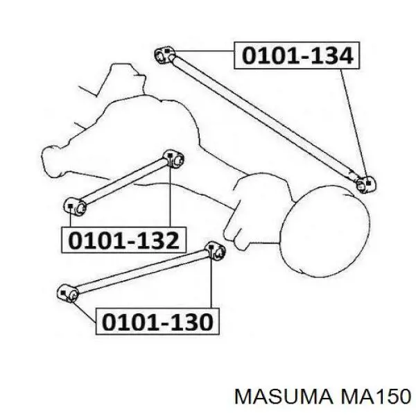 Comprar MA150 Masuma Barra transversal de la suspensión trasera