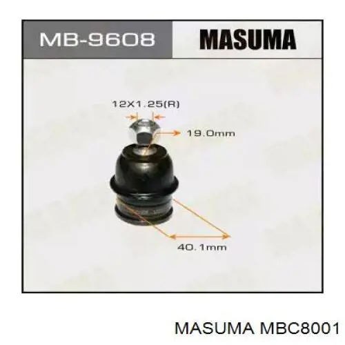 MBC8001 Masuma rótula de suspensión inferior