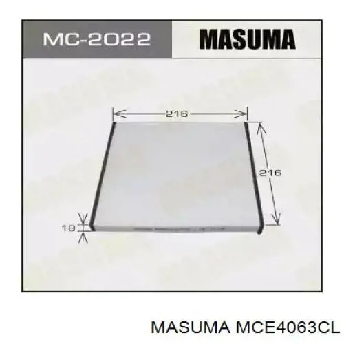 MCE4063CL Masuma filtro habitáculo